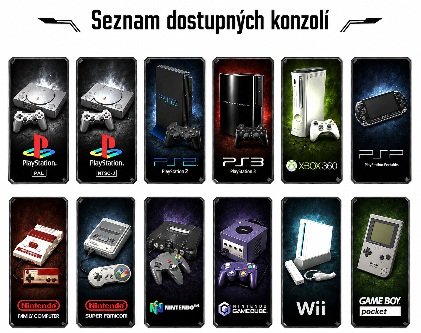 3Dostupné konzole